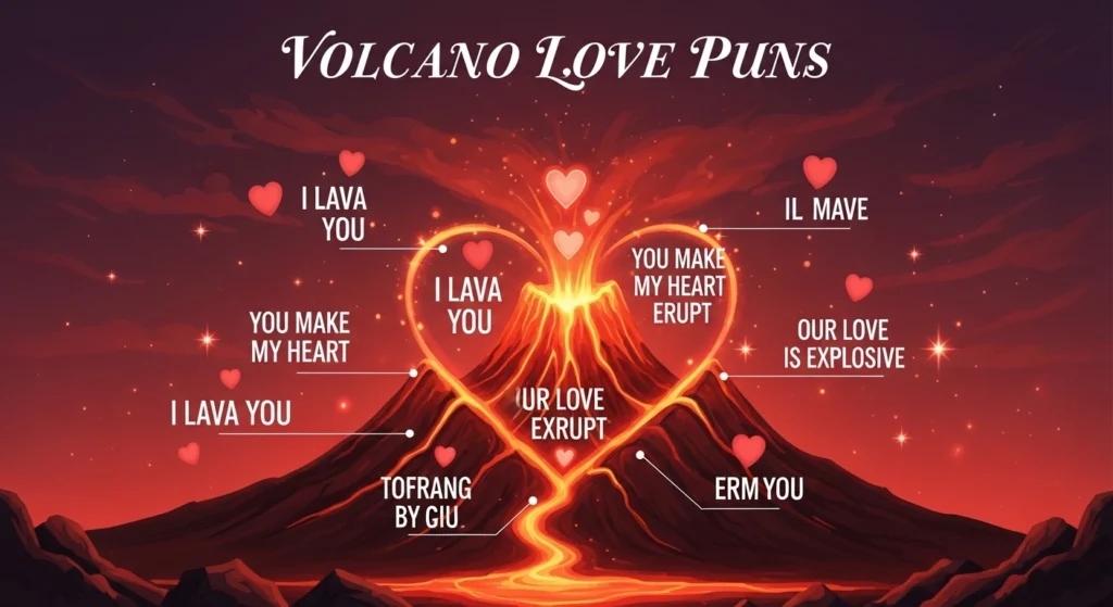 Romantic & Love Volcano Puns