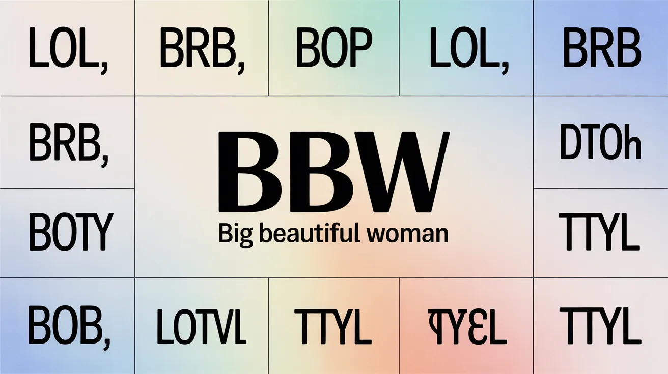 BBW Mean in Text