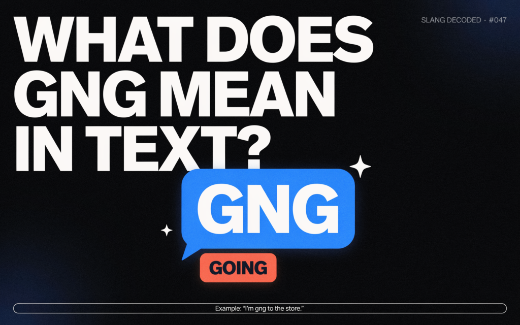 GNG Meaning in Text